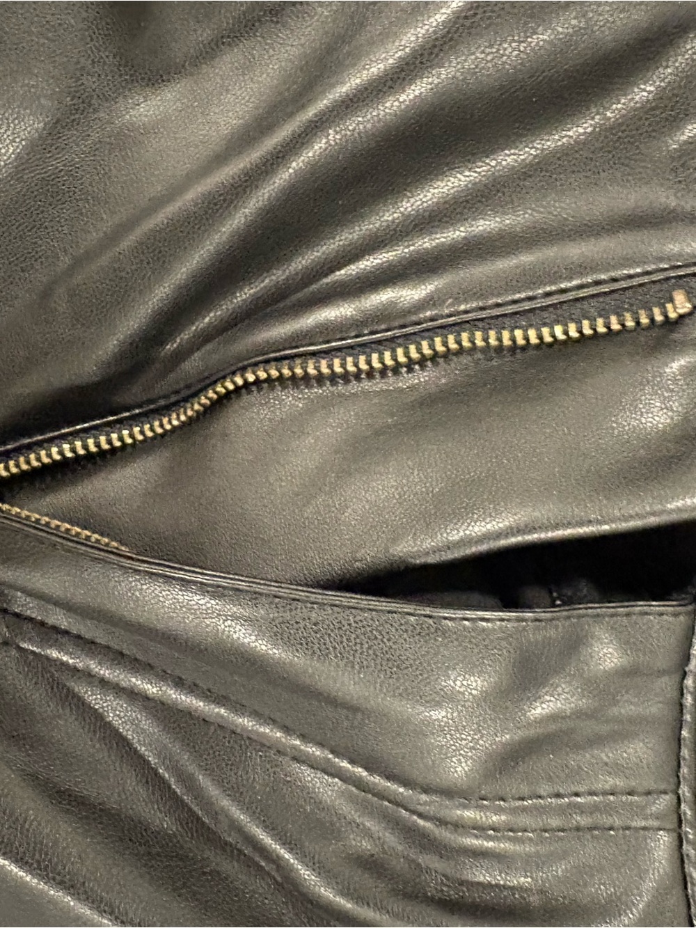 Abercrombie & Fitch Black Straight-Leg Faux Leather Pants - Picture 6 of 8